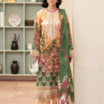 Morja by Gullji Cotton Lawn 3PC Unstitched Collection with Embroidered Neck & Chiffon Dupatta