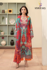 Morja by Gullji Cotton Lawn 3PC Unstitched Collection with Embroidered Neck & Chiffon Dupatta
