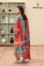 Morja by Gullji Cotton Lawn 3PC Unstitched Collection with Embroidered Neck & Chiffon Dupatta - Image 2