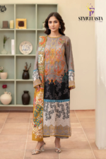 Morja by Gullji Cotton Lawn 3PC Unstitched Collection with Embroidered Neck & Chiffon Dupatta