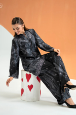 ECHO by GJ Premium Bana Dora Linen Printed 2 Piece Suit – Unstitched - Image 3