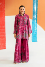 ECHO by GJ Premium Bana Dora Linen Printed 2 Piece Suit – Unstitched - Image 2