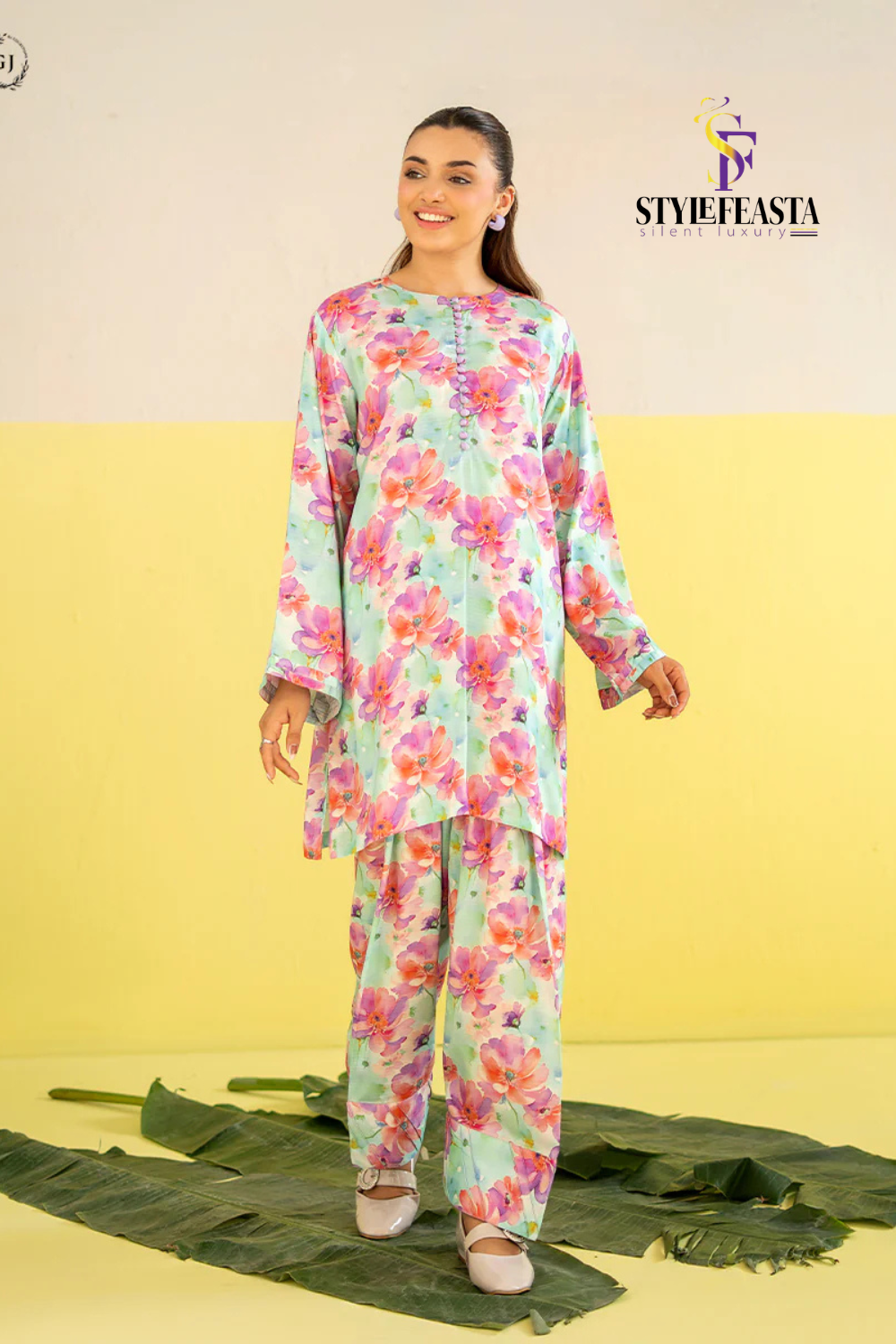 Untitled design-293 Zeya by gullji 2 PC UNSTITCHED (SHIRT & TROUSER) - Image 1
