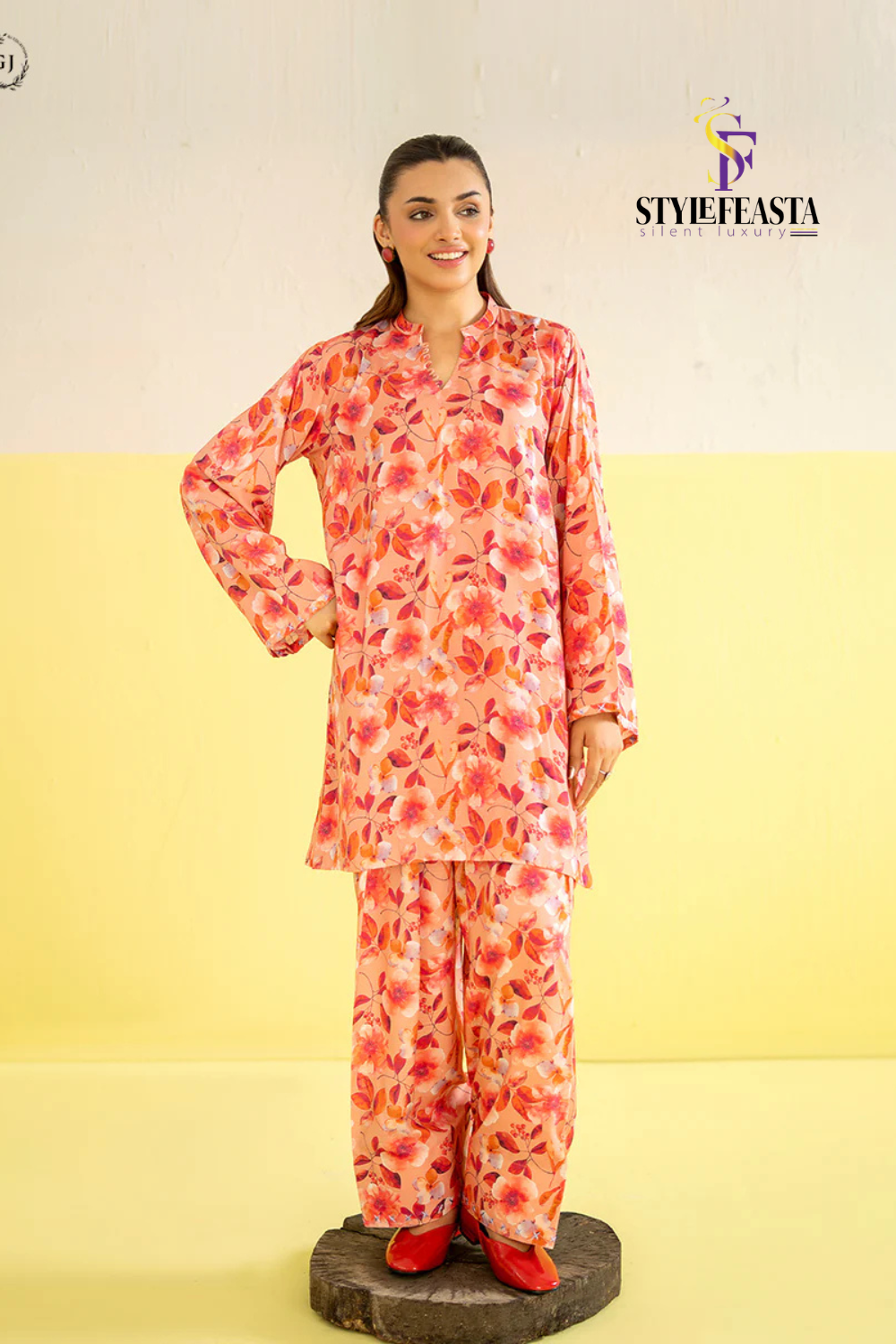 Untitled design-309 Zeya by gullji 2 PC UNSTITCHED (SHIRT & TROUSER) - Image 1