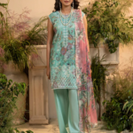 Morja by Gullji Cotton Lawn 3PC Unstitched Collection with Embroidered Neck & Chiffon Dupatta