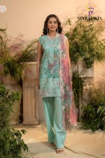 Morja by Gullji Cotton Lawn 3PC Unstitched Collection with Embroidered Neck & Chiffon Dupatta